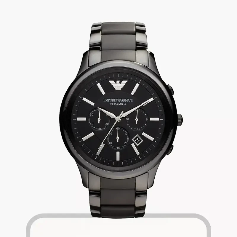 Armani black dial watch best sale